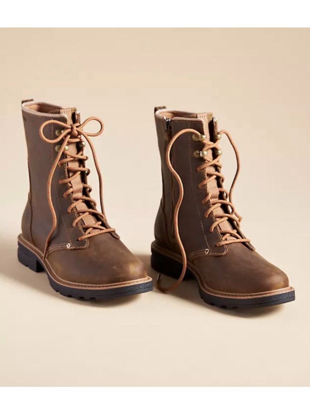Teva Rowena Nubuck Suede Lace Up Boots Women 6 Brown Waterproof Western Outdoors